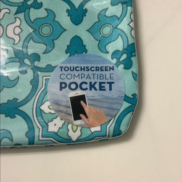 Blue and Green Patterned Pouch - Picture 2 of 3